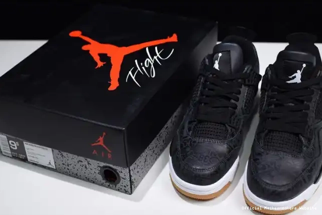 Official Maikesneakers Jordan Laser CI1184-001 Retro Air 4 Black 0517